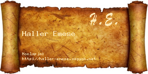 Haller Emese névjegykártya