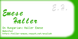 emese haller business card